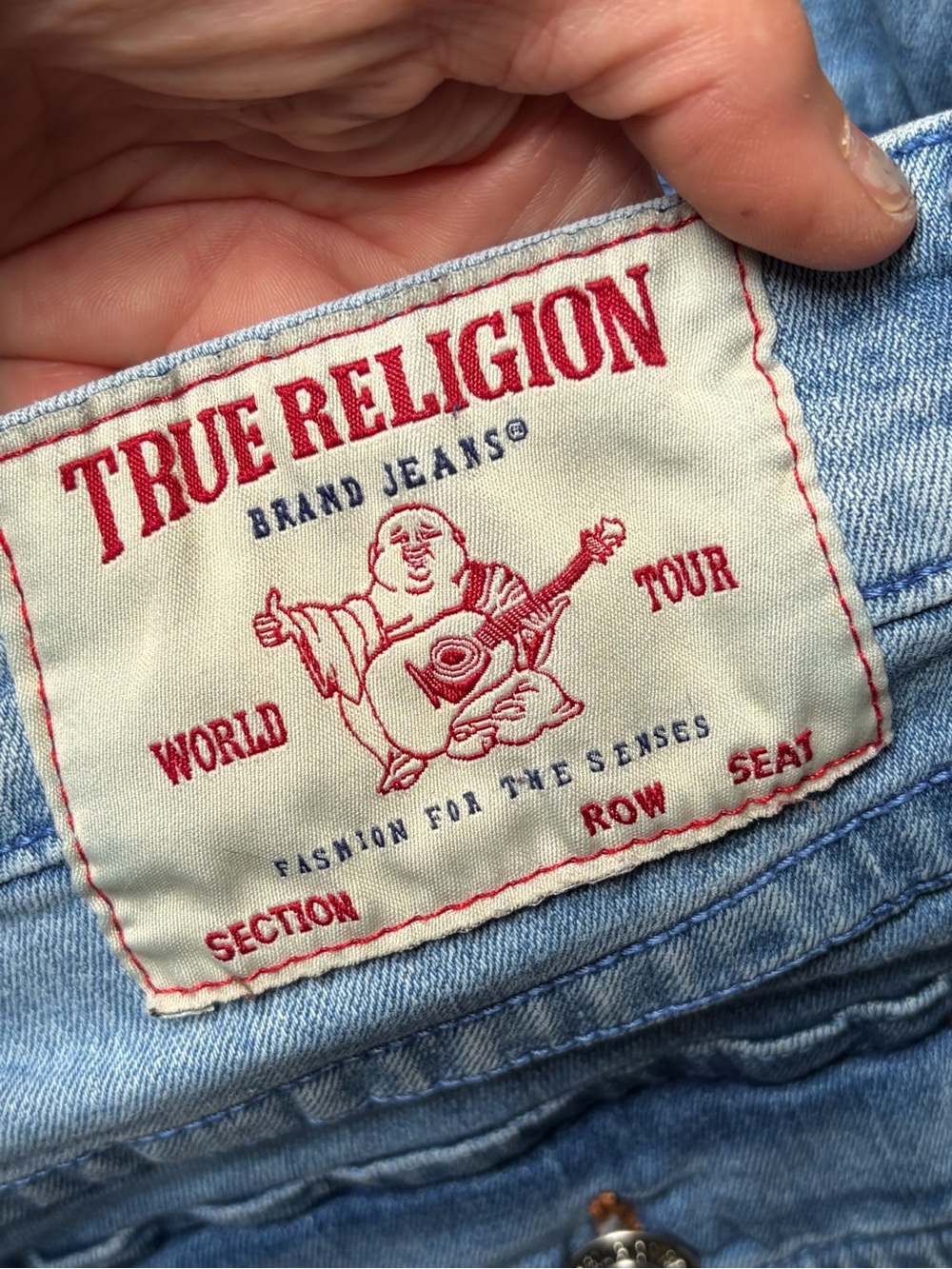 True Religion Mcbling Light Wash Straight Jeans low ride - Picture 2 of 6